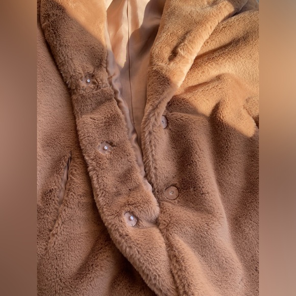 Intrend brown teddy coat furry jacket size US 2 IT 38 MINT CONDITION - Picture 2 of 13